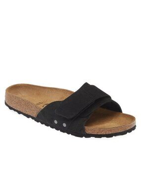 Birkenstock Womens Oita Suede Slides Sandals Black Size 39 / US 8 - 8.5 Narrow